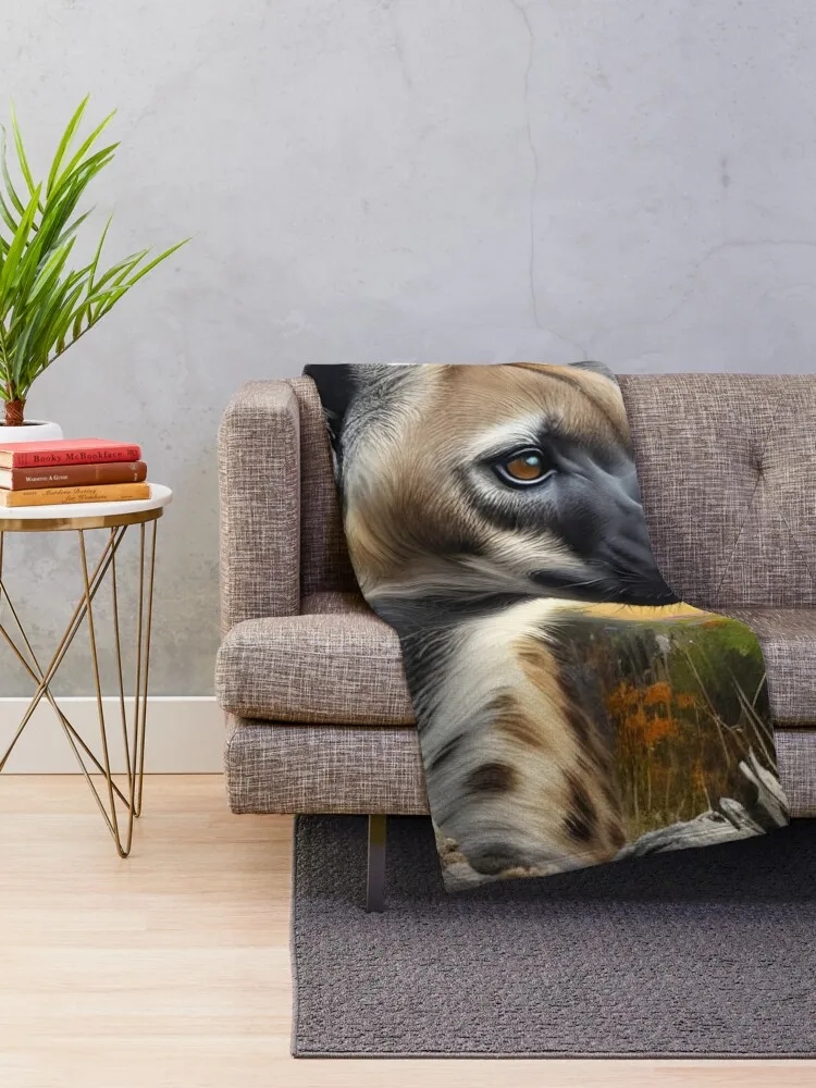 Hyena animal Throw Blanket For Baby sofa bed Blankets