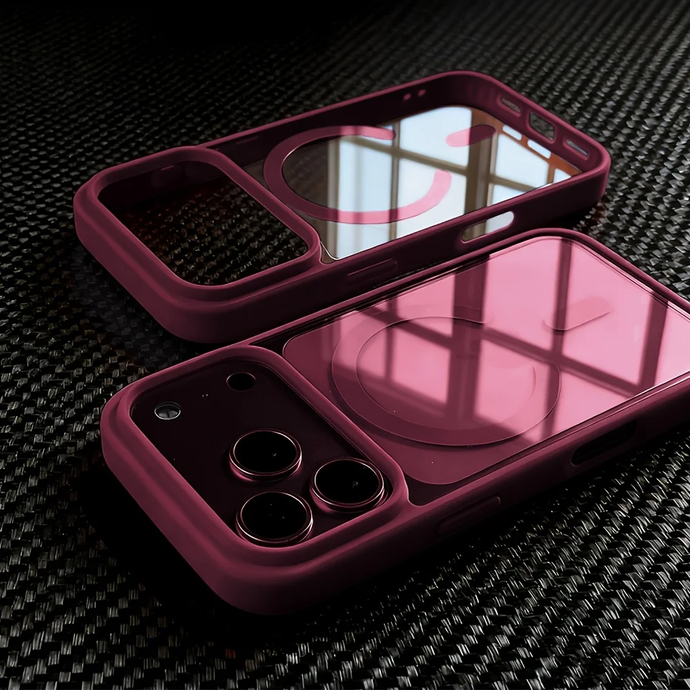 Modische MagSafe Wireless-Ladehülle für iPhone 17 Air 16 15 14 Plus 13 12 Pro Max – Transparente Acryl-Rückabdeckung