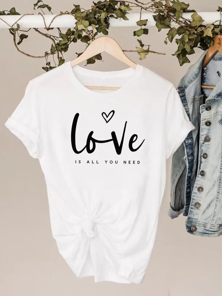 

Love Letter Style Trend 90s Clothing Summer Top Fashion Short Sleeve Print T Shirt Tee Basic Graphic T-shirt Women Clothes