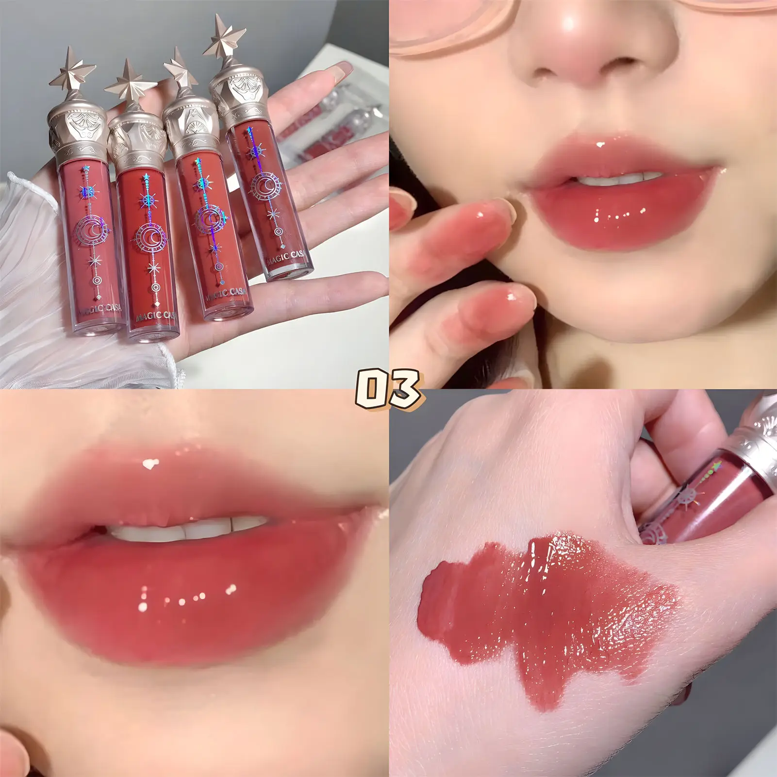 Moisturizing Mirror Lip Gloss Waterproof Long Lasting Lip Plumping Glaze High Shine Liquid Lipstick For Girl Dating Party Makeup