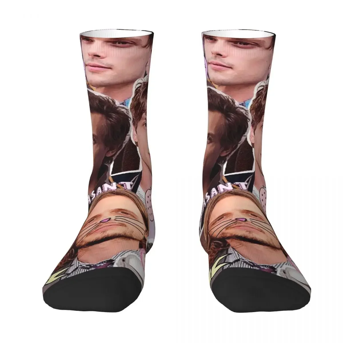 Matthew Gray Gubler Kawaii Collage Socks Harajuku Sweat Absorbing Stockings All Season Long Socks Accessories for Man's Woman's