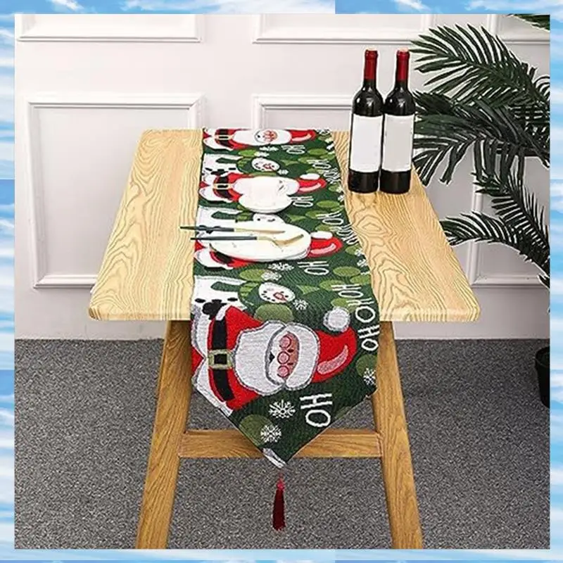 T31c-toalha de mesa de natal padrão de natal toalha de mesa lavável dacron para o natal, inverno, feriado dura