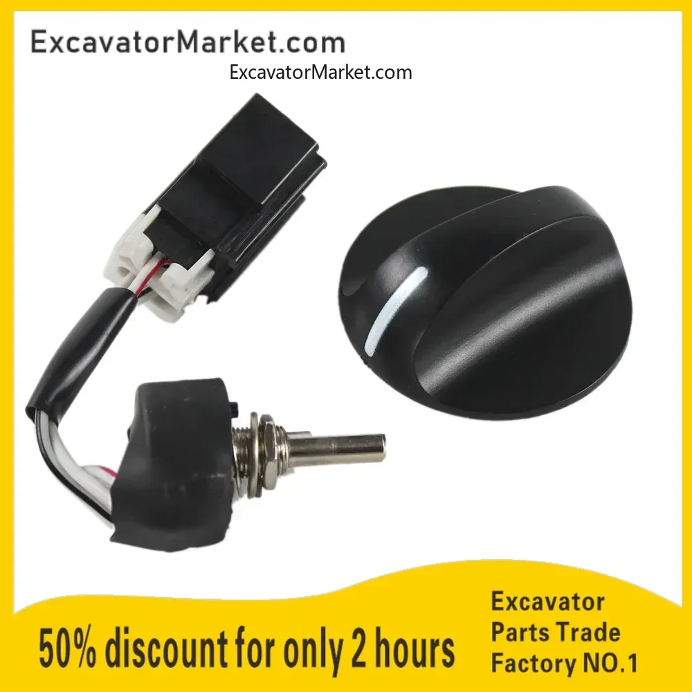 Komatsu Pc200-7 Pc200-8 Pc-7 1pc 2pc Throttle Knob 22u-06-22380 22u-06-22420 22u-06-22470  Excavator Replacement Parts