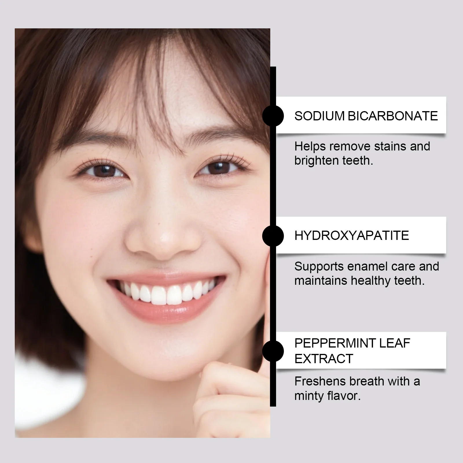 

Purple Brightening Powder Hydroxyapatite Remineralizing Tooth Powder Stain Removal Fresh Breath Toothpaste for Teeth Whitening