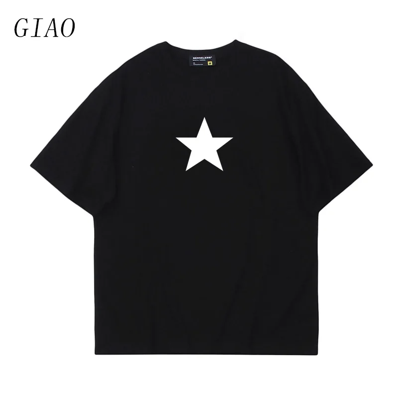 2025 Y2K Aesthetics Many Colors Cotton T-Shirts 2000s Stars Print Streetwear Short Sleeve Summer Casual Fashion Elegant Tshirts