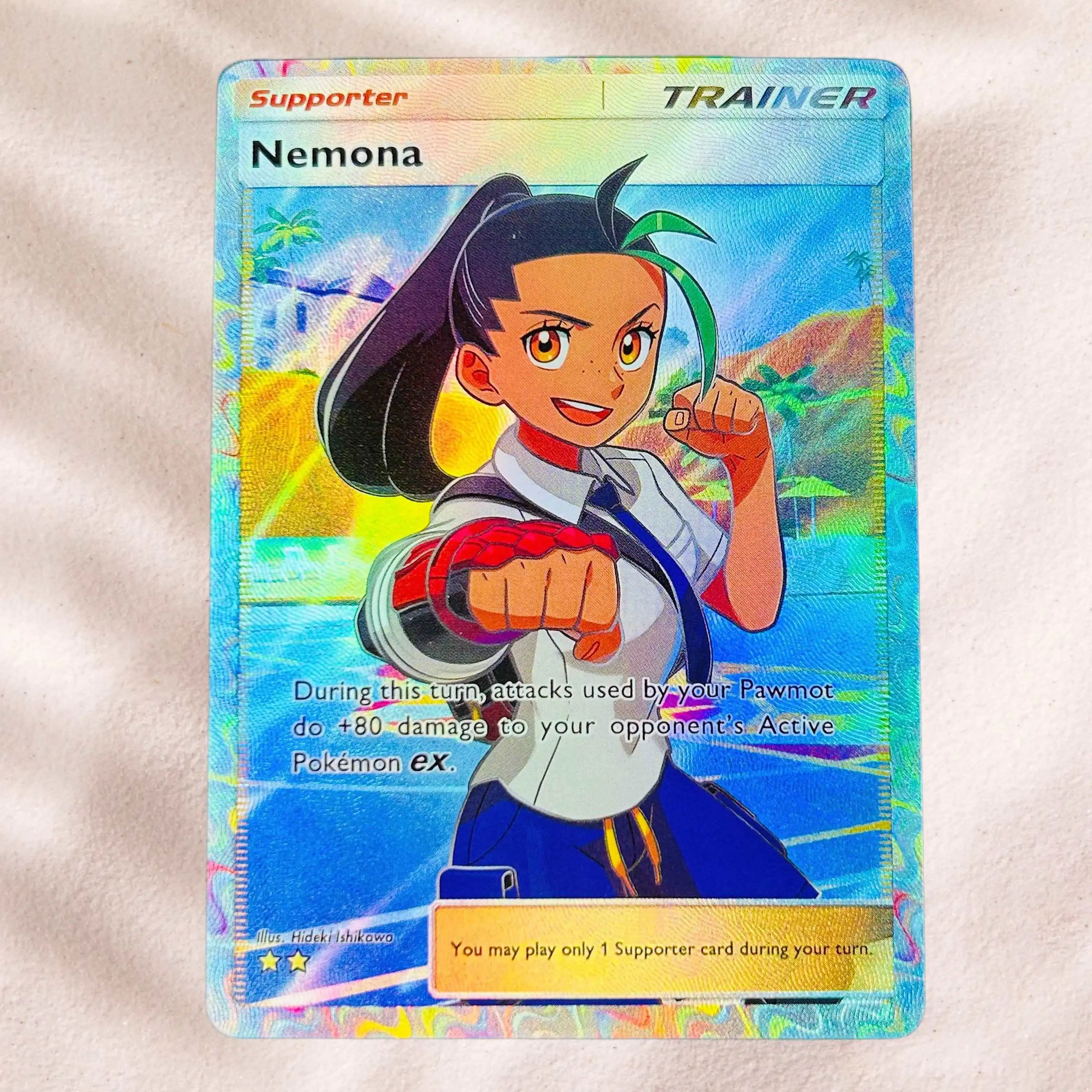 DIY Pokemon Meowscarada ex Holographic Texture English Version Premium Anime Collection Card Perfect Condition - view 3