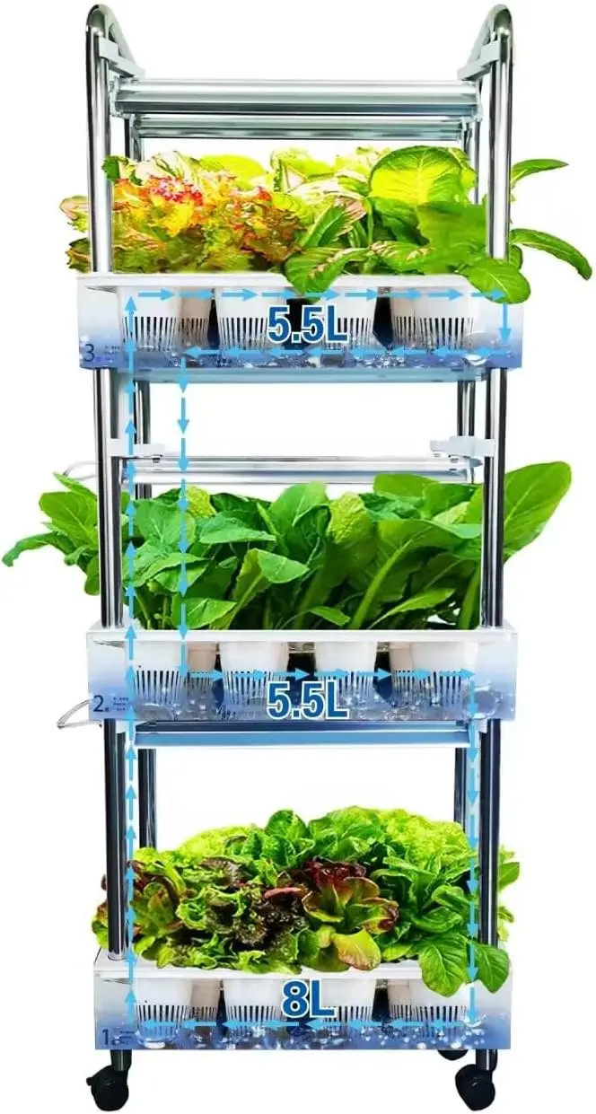 Hydroponics Growing System Plant Germination Kits Hydrophonic Planter for Indoor Garden Vegetable Herb Microgreens