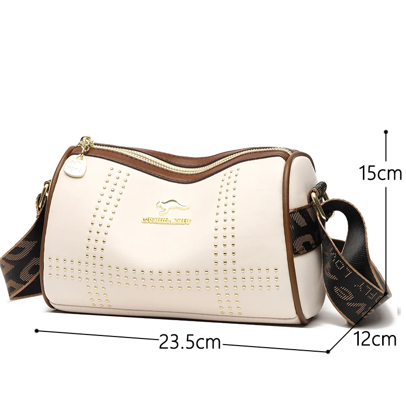 2024 New Genuine Leather Women\'s Shoulder Bag Luxury Brand Designer Women Crossbody Bolsas Fashionable Minimalist Female Wallet