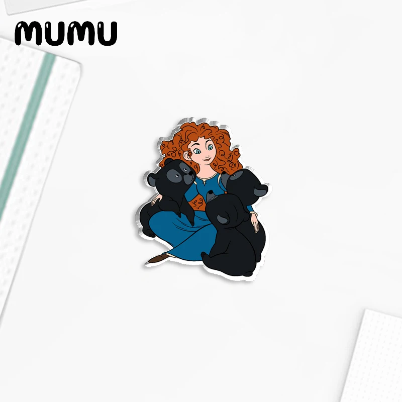 2024 New Brave Lapel Pin Princess Merida Acrylic Brooches Handmade Epoxy Jewelry Shirt Bag Badge