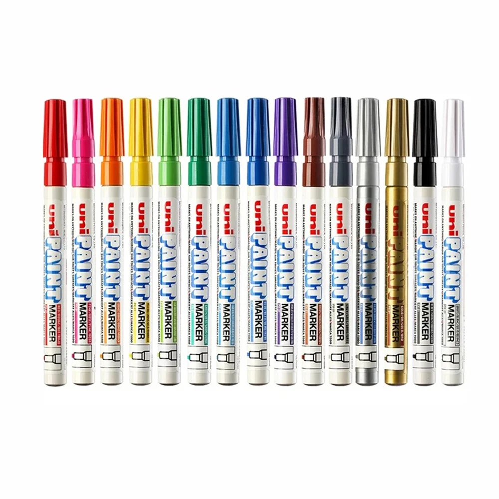 1 stücke Japan UNI Farbe Marker PX-21 Farbe Öl-basierte Permanent 0,8-1,2mm Reifen Ausbesserung Malerei wasserdichte Graffiti Kunst Liefert – Detail 13
