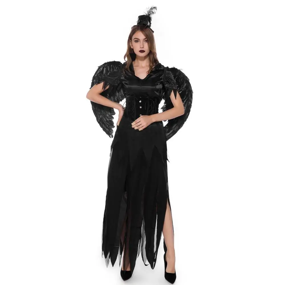 

Halloween Costume Angel And Devil Wings Queen Witch Role Play Nightclub Stage Performance Gift Women's Ethnic Wear
