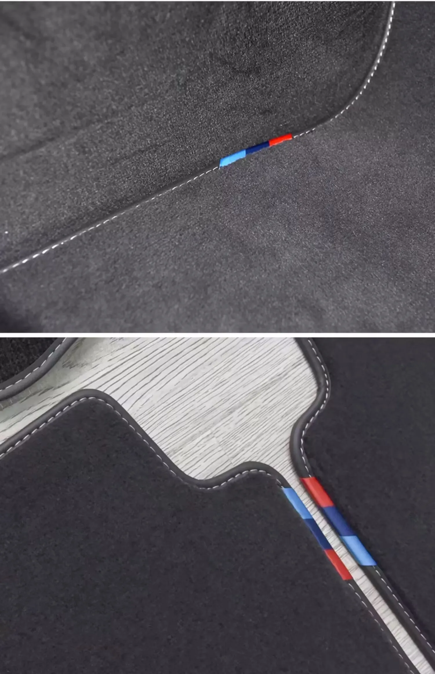 RHD صالح لسيارات BMW X1X2 X3 X4 X5 X6 X7 X3M X4M X5M F49 F25 F26 F15/16 G01/02/05/06 حصيرة القدم م أداء المسار النسيج المخملية خط