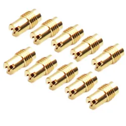 10pcs/set Cold Start Short Idle Hole Pilot Jet Main Jet Auxiliary Nozzle M6X0.75 for Keihin CG PZ Carburetor Injector Nozzle