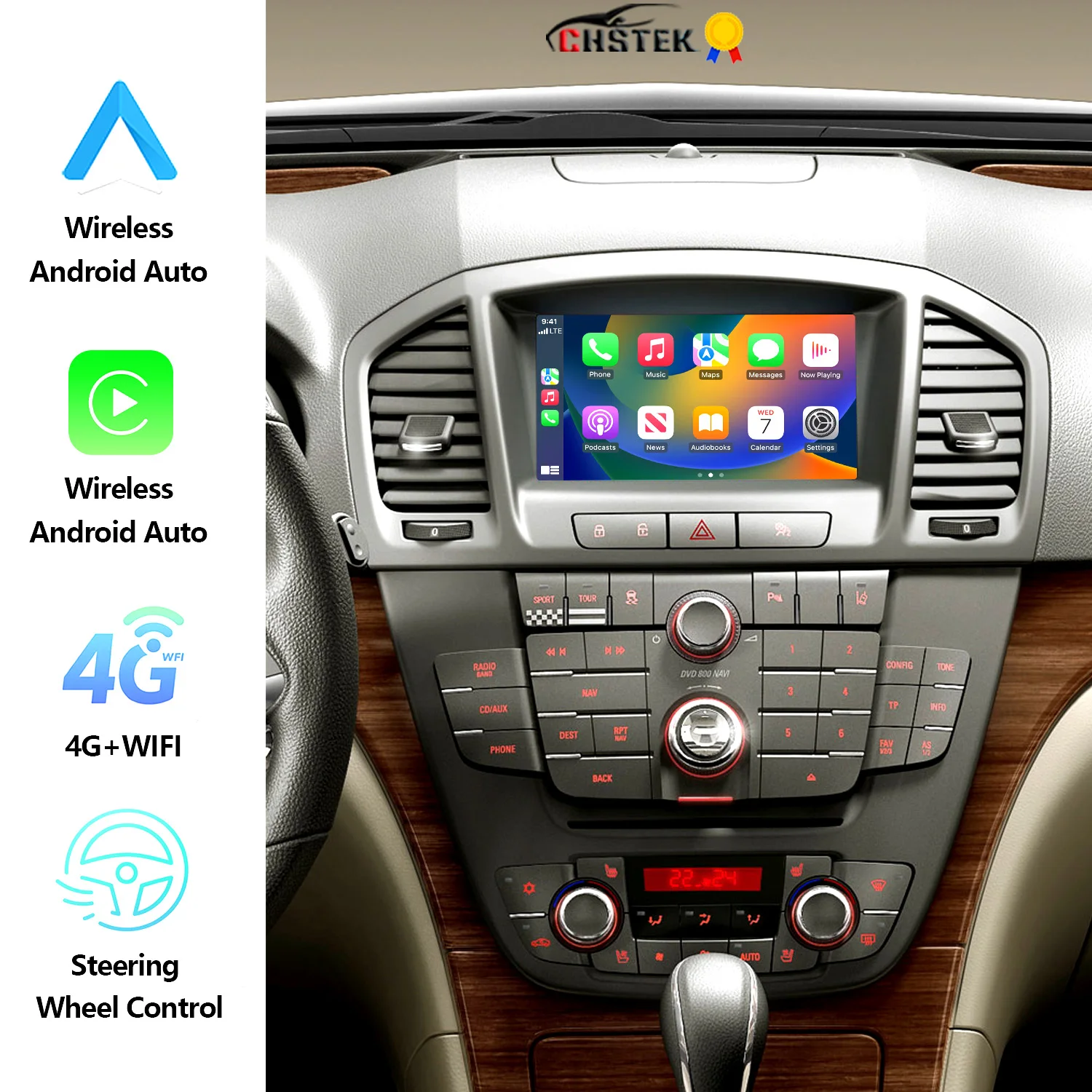 

CHSTEK Android 13 Car Radio For Opel Insignia Buick Regal 2009 2010 2011 2012 2013 Player Carplay GPS Navigation WIFI 4G Stereo