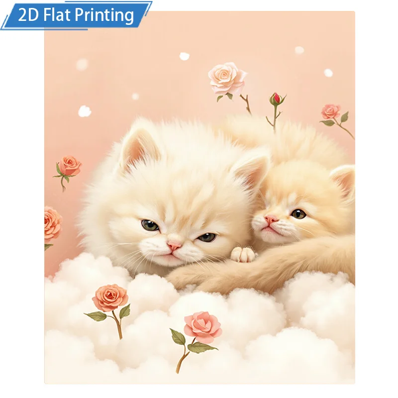 1 قطعة بطانية الفانيلا القطط لطيف على الغيوم الأزهار طباعة بطانية لينة مريحة الفراش رمي غطاء #2