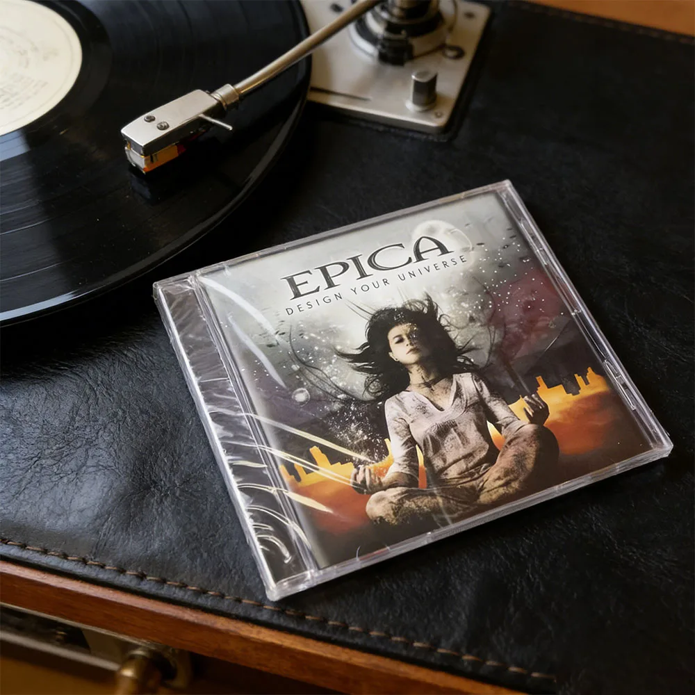 

CD: Концептуальный альбом Epica "Design Your Universe" – голландской симфонической метал-группы. На обложке изображена женщина.