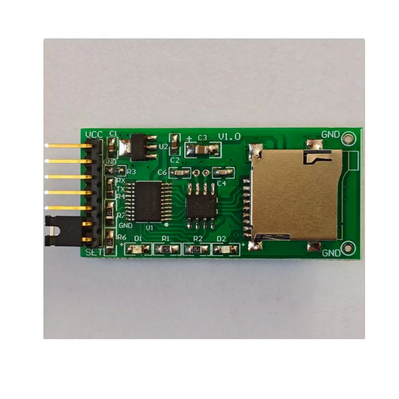 Serial port data logger, TF card, SD card storage with clock, microcontroller readable and writable