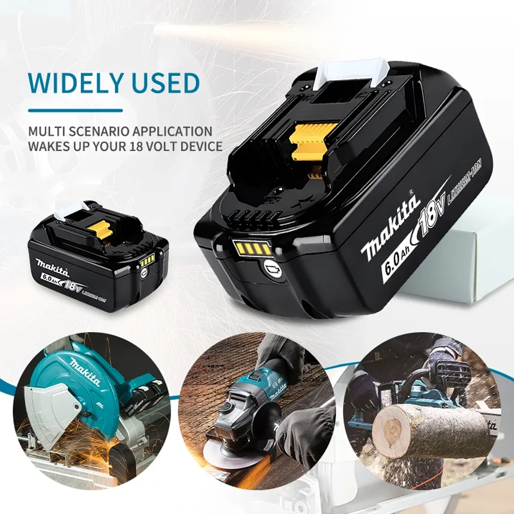 

Makita 18V Battery 6Ah BL1850B Lithium ion Genuine Makita 18V Battery BL1850 BL1860B BL1860 BL1840B