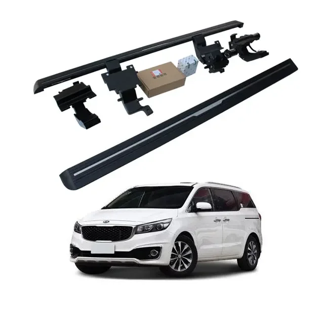 Free shipping For Kia Carnival 2015+ Electric Running Board LED SUV Automatic Side Step