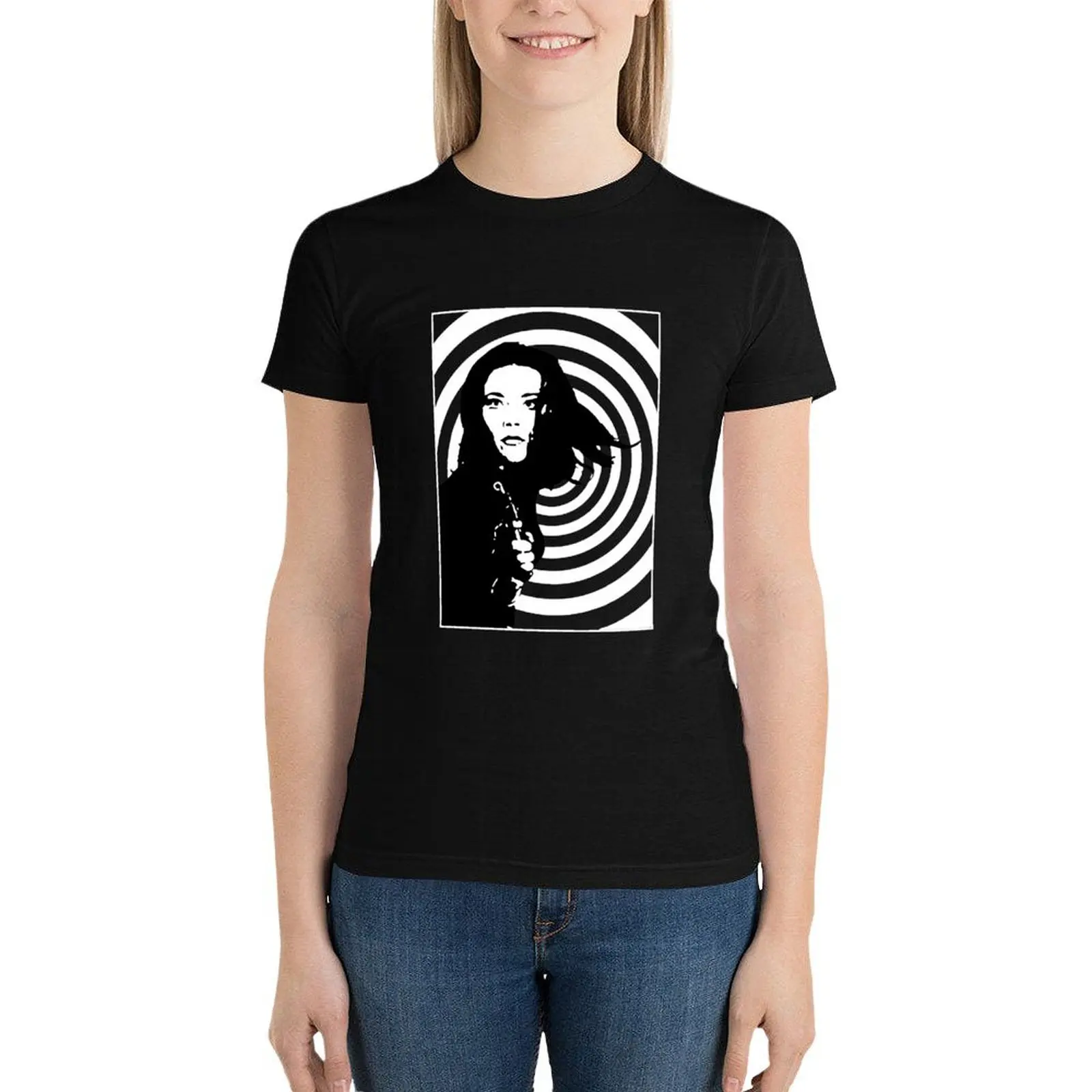 

Diana Rigg Is Emma Peel T-Shirt oversized tees graphics Woman T-shirts