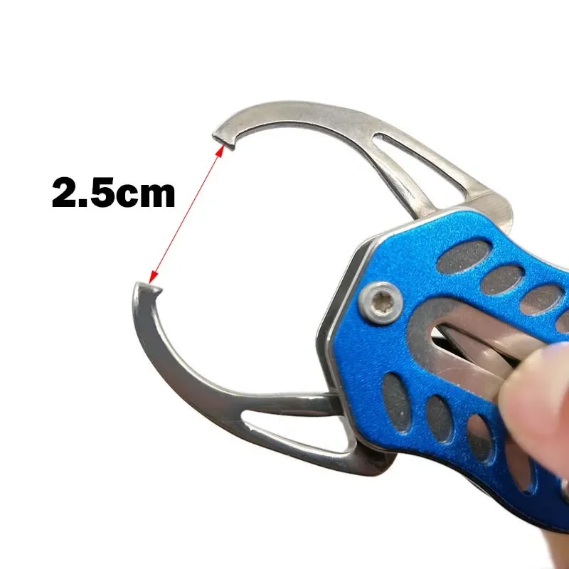 Afbeelding 5: OUTKIT Fish Lip Grip Gripper Grabber Controller met anti-verloren touw Draagbare aluminium zoutwatervisuitrusting Tackle Tools