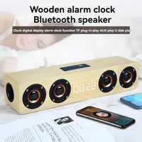 Rechargeable Wooden Speaker with Bluetooth Sound Bar, Subwoofer, and FM Radio for Home Game Room Decoration or Electronic Sports
