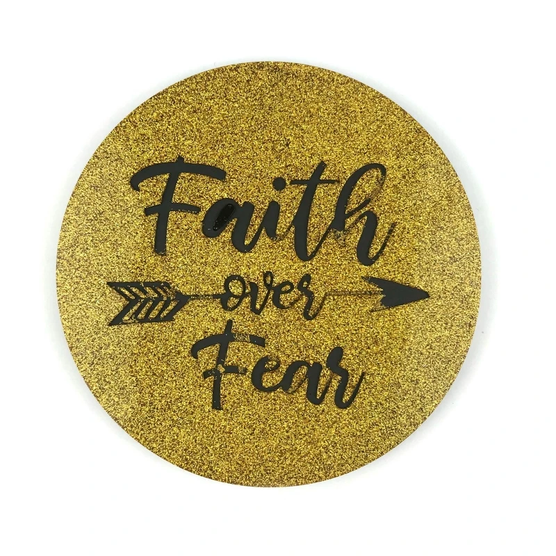 Zrób to sam dla kreatywnego wzoru Faith Silikonowe formy Ekologiczne Solidne Okrągłe M