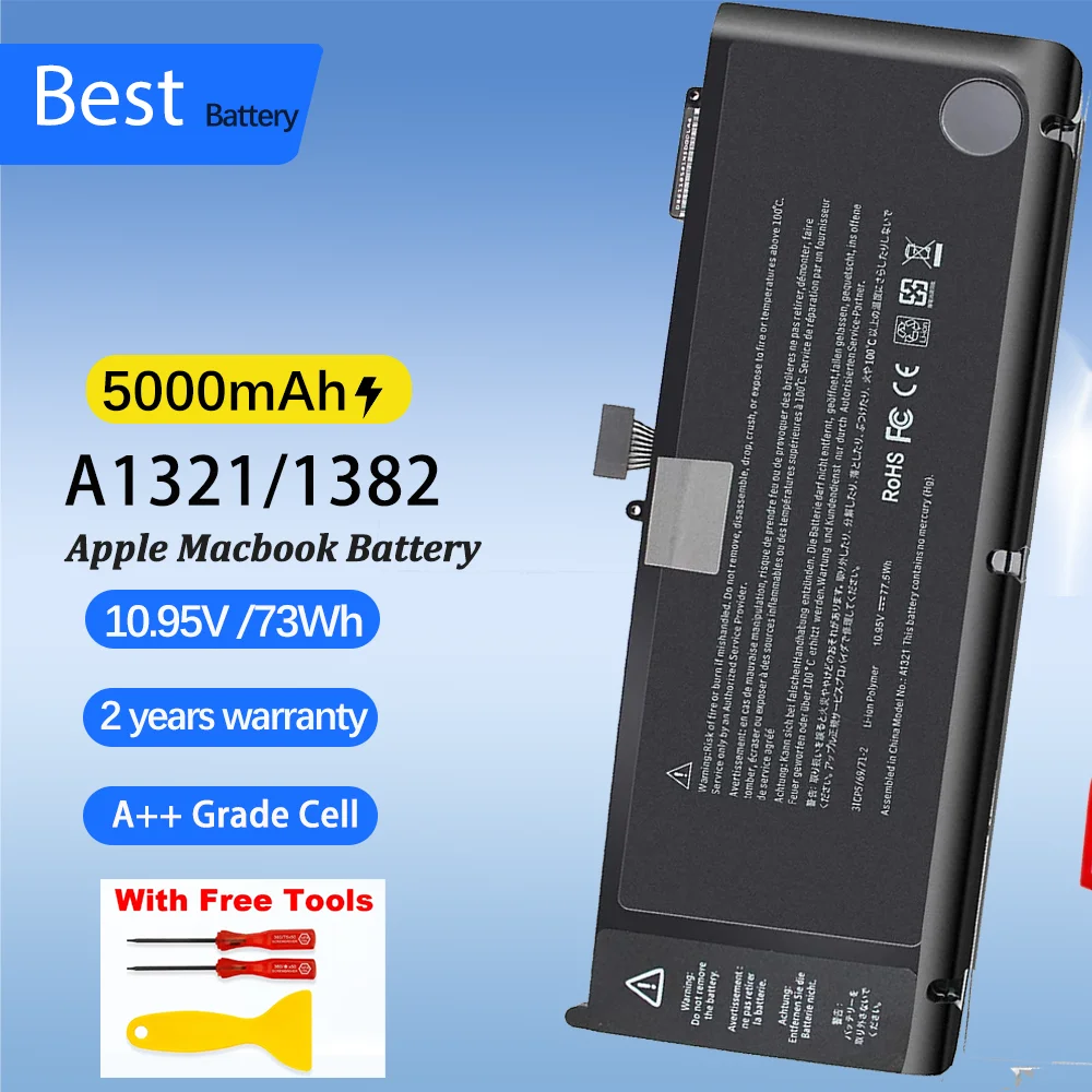 

A1382 A1321 Laptop Battery For Apple Macbook Pro 15 inch A1286 2009 2010 2011 2012 Version MC721 MC723 MC847 MD318 MC721 MC723