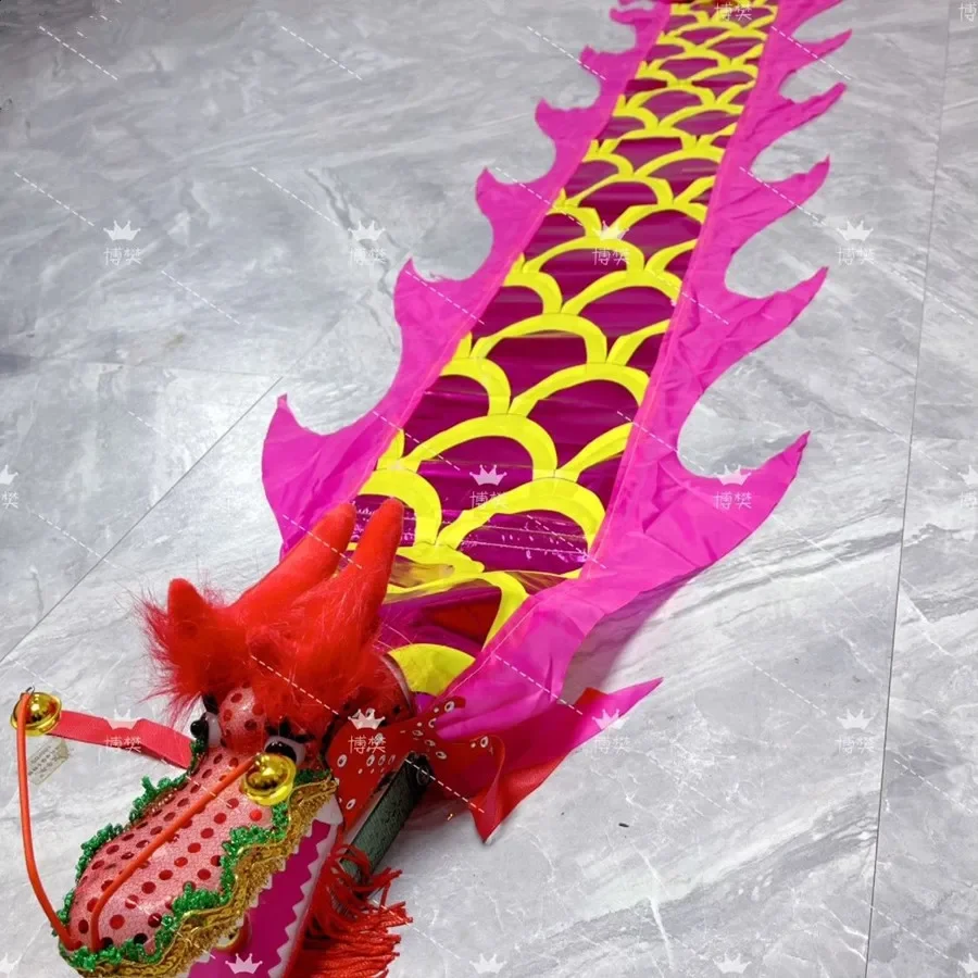 1.5/2/3/5m Kids Chinese Dragon Dance Toys for Kids Christmas New Year Gifts Festival Dance Fun Fitness Dragon with Swing Rope