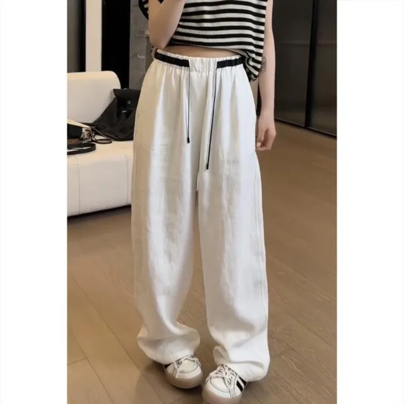 

Deeptown Y2k White Casual Pants for Women Harajuku Basic Baggy Sports Trousers Korean Fashion Joggers Classical Pantalones