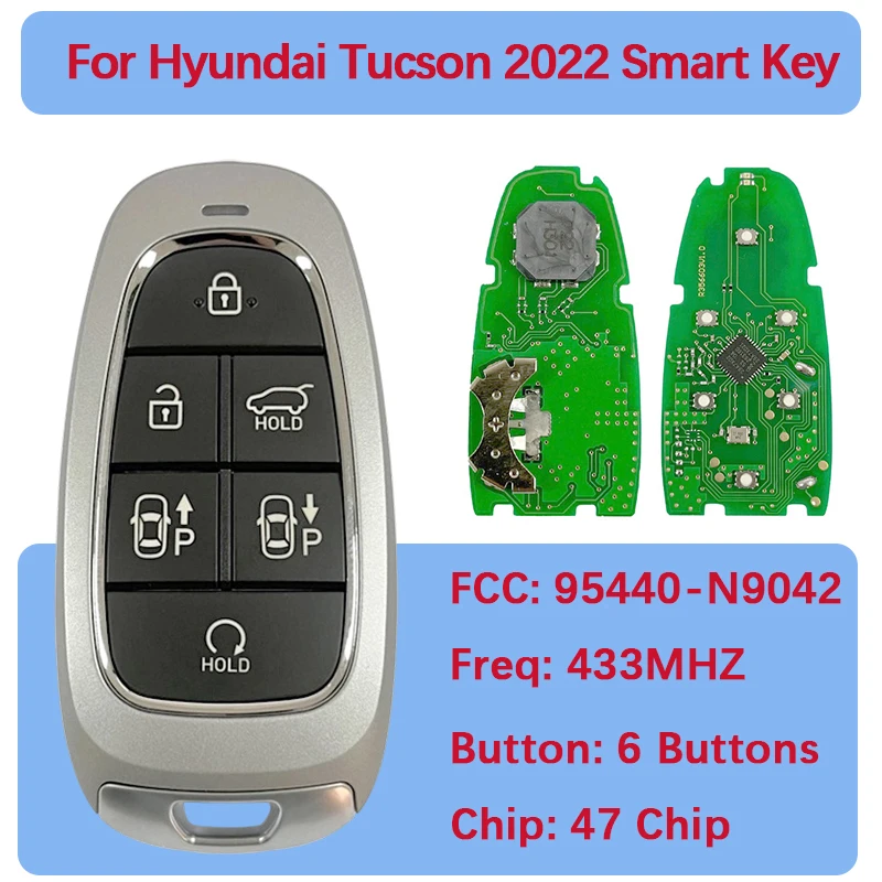 CN020266 Aftermarket Chiave Intelligente di Ricambio Telecomando 47 Chip 433MHz FCCID 95440-N9042 TQ8-FOB-4F44 Per Hyundai Tucson 2021