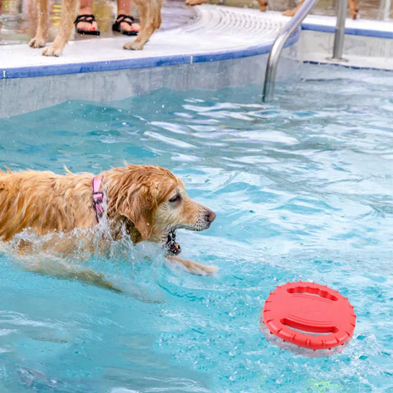 Juguetes OVNI para mascotas, discos voladores para perros pequeños, medianos y grandes, juguete interactivo para masticar, resistencia a las mordeduras, disco volador Fetch de goma