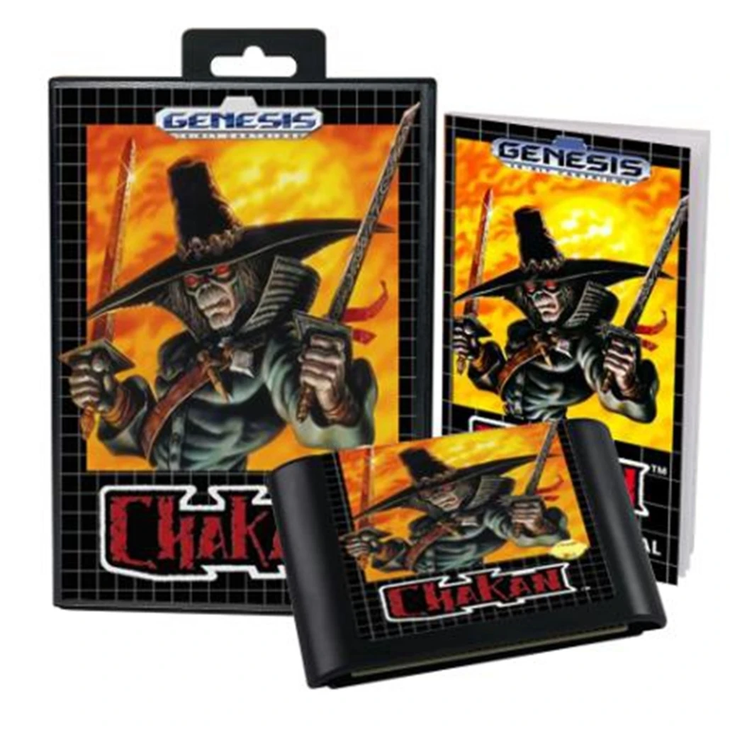 

Chakan with Box and Manual for 16 Bit Sega MD Game Cartridge Megadrive Genesis System