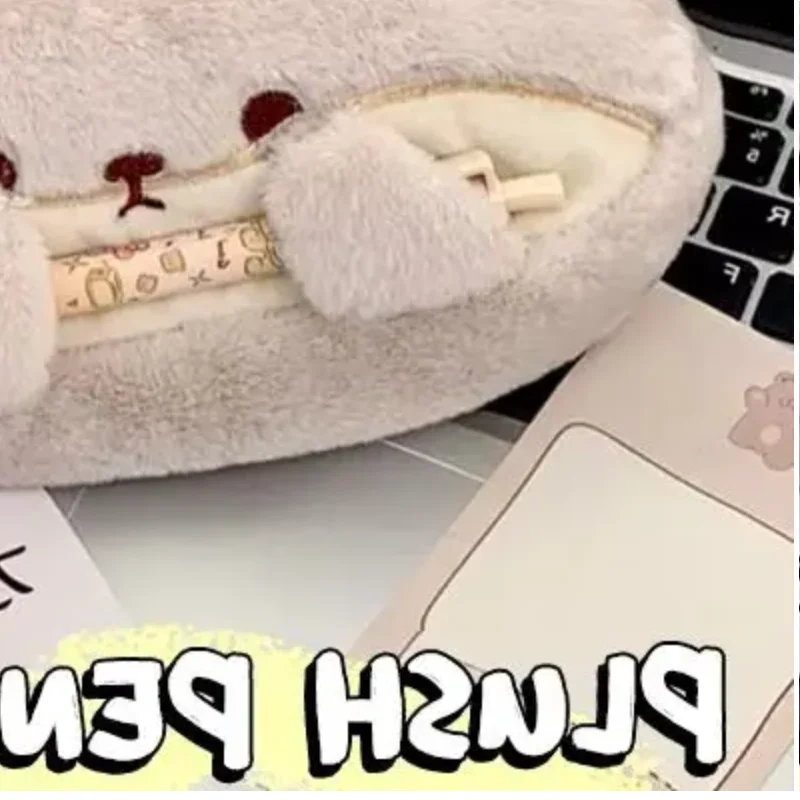 

Многофункциональная плюшевая сумка для ручек, выдра, пингвин, большой вместительный пенал, органайзер для канцелярских принадлежностей, подарок в школу