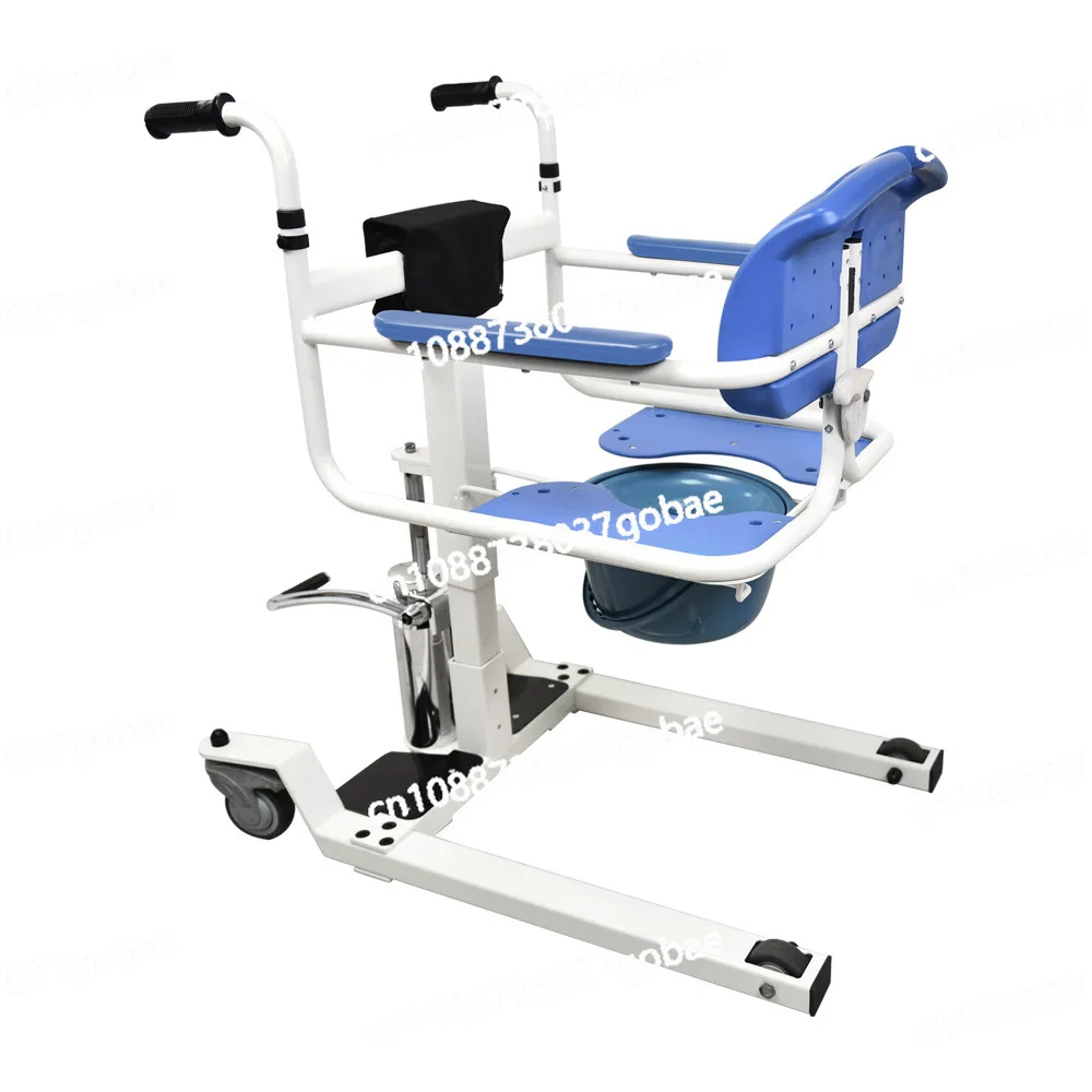 

Multifunctional hydraulic lift machine arm trolley trainer elderly bath chair household toilet chair with wheels