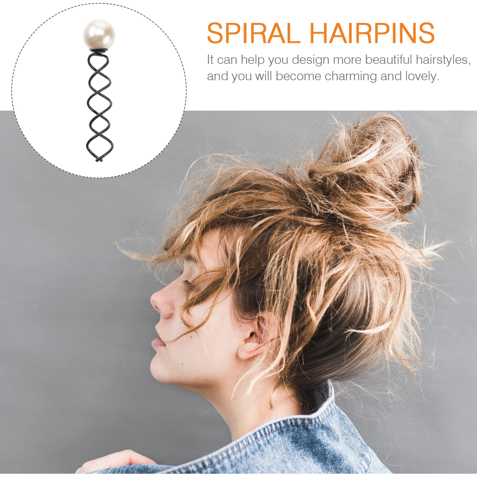 

10pcs Pearl Hairpin Spiral Coil Clips for Women Bridal Occasions Wedding Party Prom Birthday Accessories