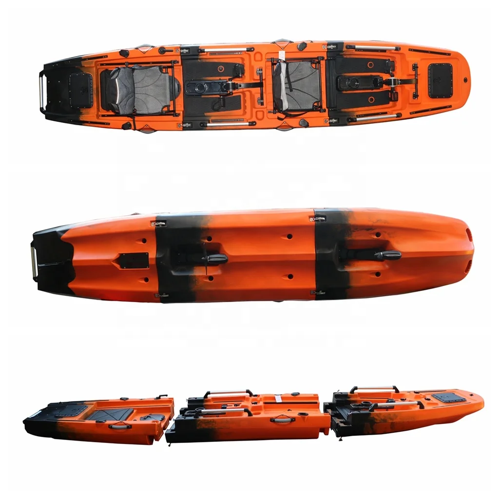 14.5-Foot Modular Fishing Foot Pedal Drive Kayak Three-Section Removable Motor Kayak