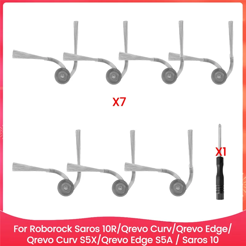 فرشاة جانبية ABRG-Premium لـ Roborock Saros 10R، Qrevo Curv، Edge، Curv S5X، Edge S5A، Saros 10 Robot Vacuum Cleaning