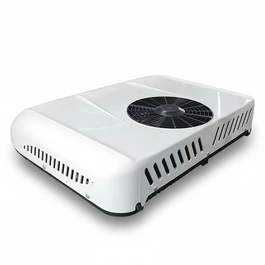 

Parking Air Conditioner, 24V Electric ABS Rooftop RV Cooler, Vehicle Roof Air Conditioner for Truck Camper Boat, 26KG Heavy Duty