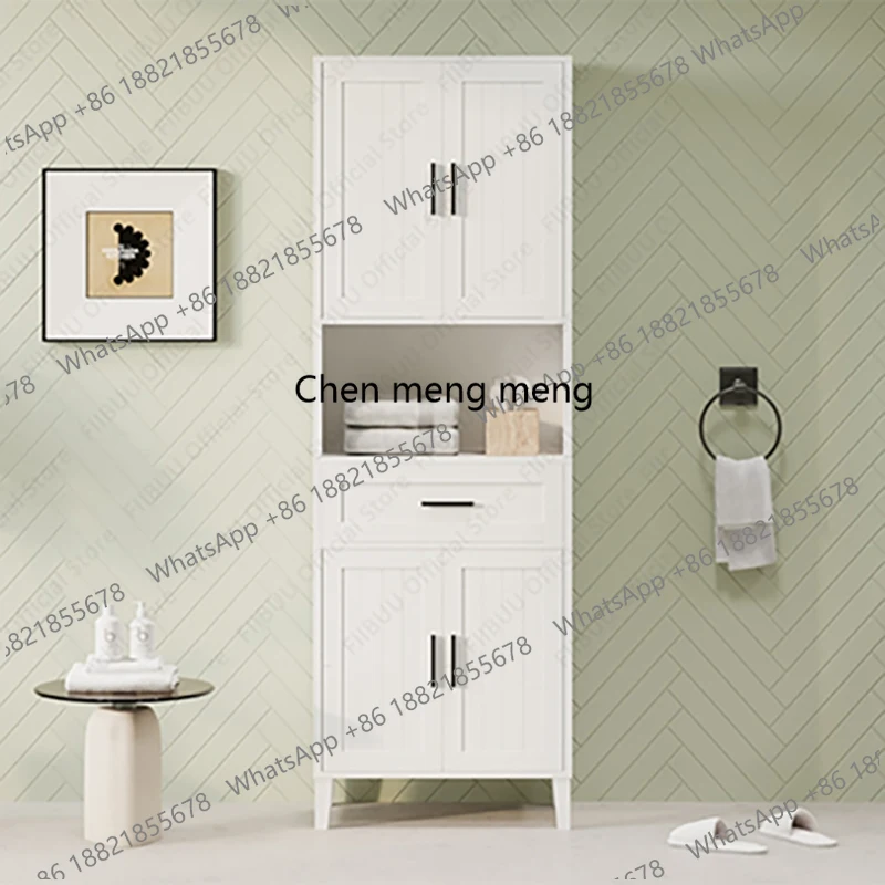 Tall Freestanding Bathroom Storage Cabinet with Drawer Soft-Close Doors Adjustable Shelves for Bathroom Laundry Room Organizer