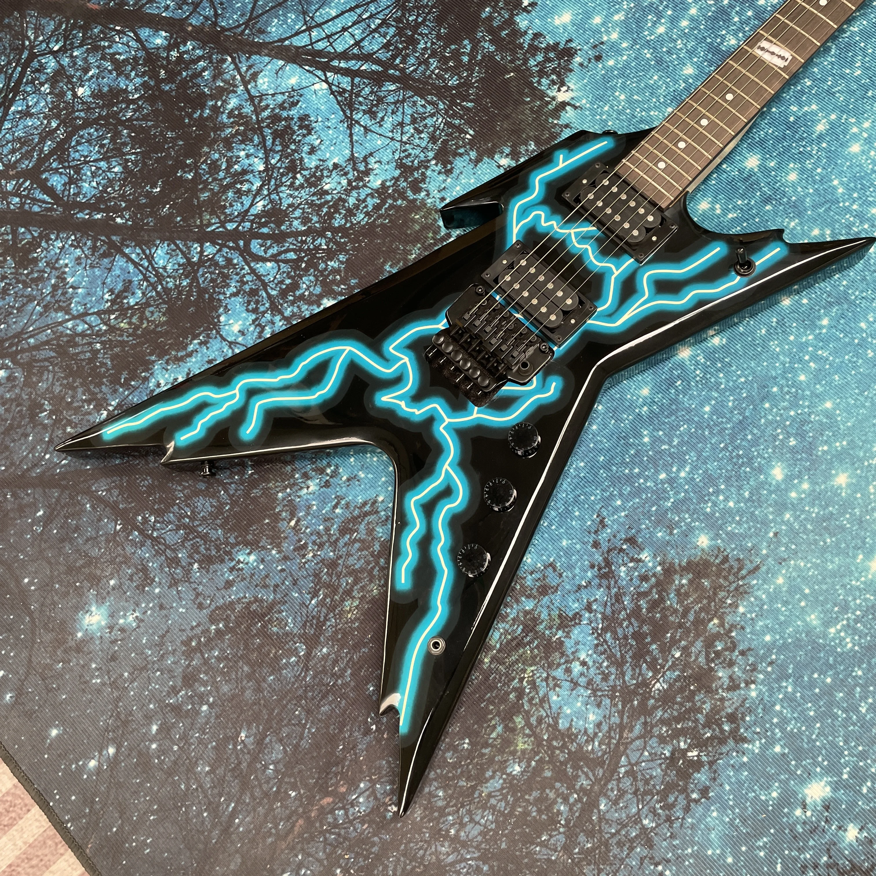 6-string electric guitar, double-locking tremolo rosewood fingerboard guitars, 22-fret double-coil pickup electric guitarra