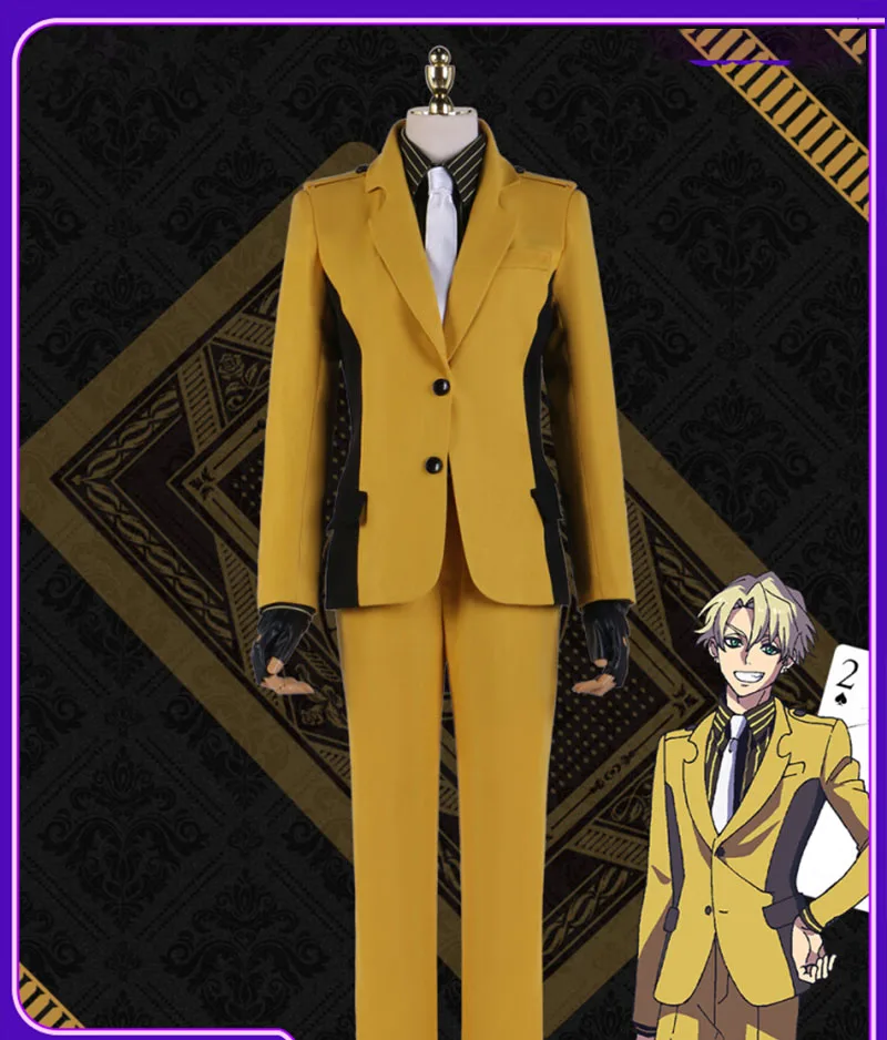 COSLEE High Card Finn Oldman Uniform Suit Cosplay Costume Full Set Coat Pants Shirt Tie Halloween Outfit For Men Unisex S-XXL