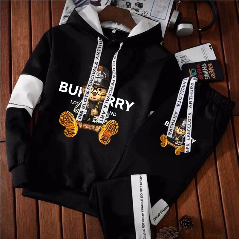 Men Hoodie Sets Luxury Tracksuit Casual Hoodies Sweatshirt 2 Piece Set Male Pullover Hoody Fashion Streetwear Clothes Hoodies