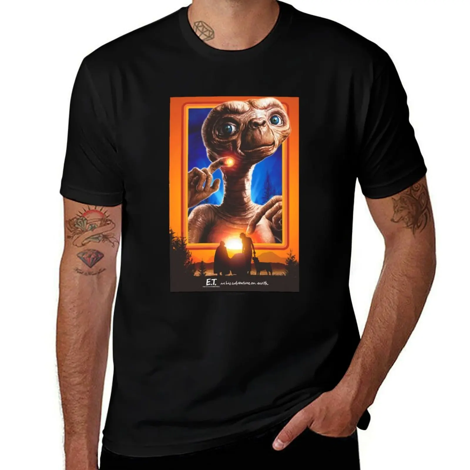 

E.T. Vintage Group Framed Portrait T-Shirt funny costumes tees graphic shirts mens cotton t shirts