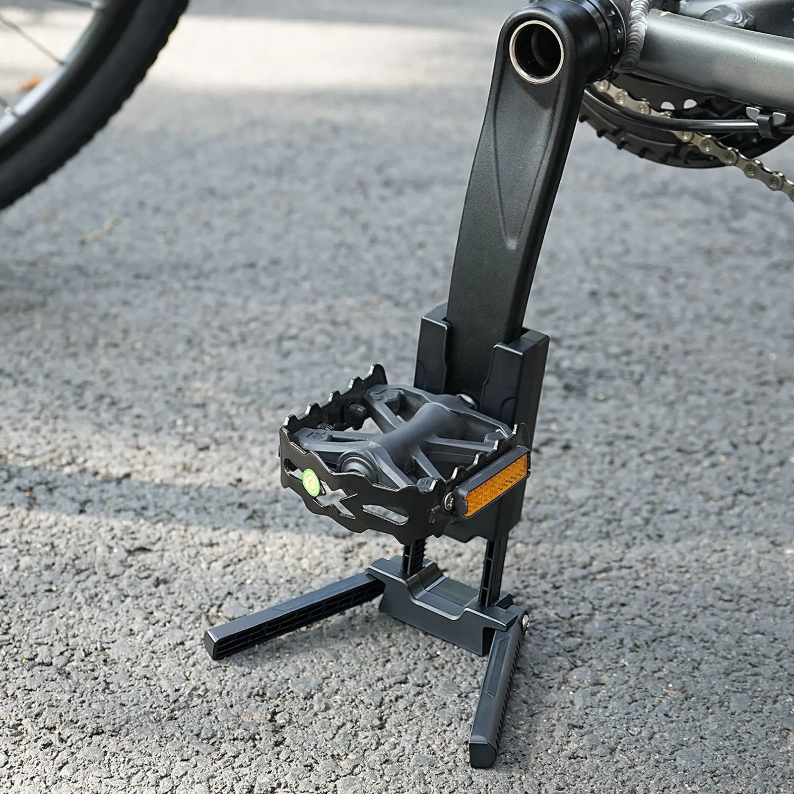Stable Support Bike Kickstand Adjustable Foldable Crank Rack Easy Install for Folding Bicycle Touring Urban Riding