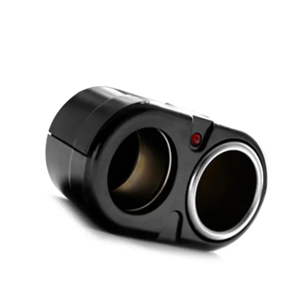 Black Cigar Lighter Electronics 1 To 2 9.5x6x5cm Adapter 12-24V Cigaret Splitter 2 Way Accessories High Quality