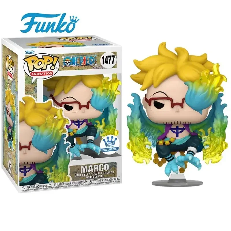 2024 새로운 FUNKO POP!!! 애니메이션 원피스 시리즈 마르코 #1477 독점 비닐 피규어, PVC 모델 컬렉션, 어린이용 장난감