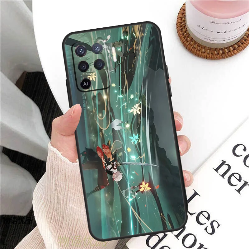 Genshin impacto kaedehara kazuha caso para oppo a18 a74 a57 a17 a77 a38 a58 a78 a98 a54 a94 a80 a60 a40 a96 a76 a16 a15 a5 pro