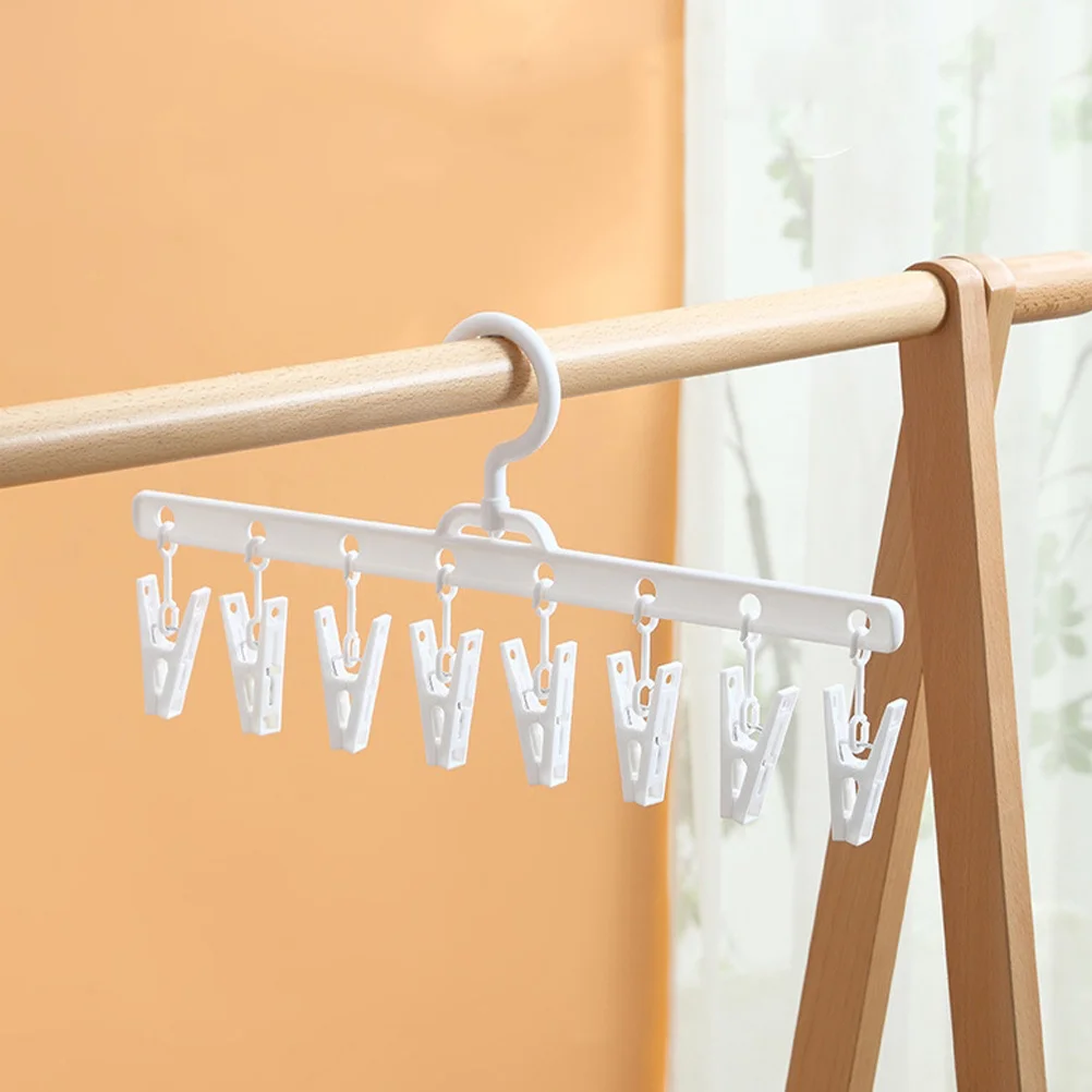 

4Pcs Socks Drying Rack with Clips Laundry Hanger for Pants Jeans Skirts Belts Ties Scarves Indoor Outdoor Drying Space Saving