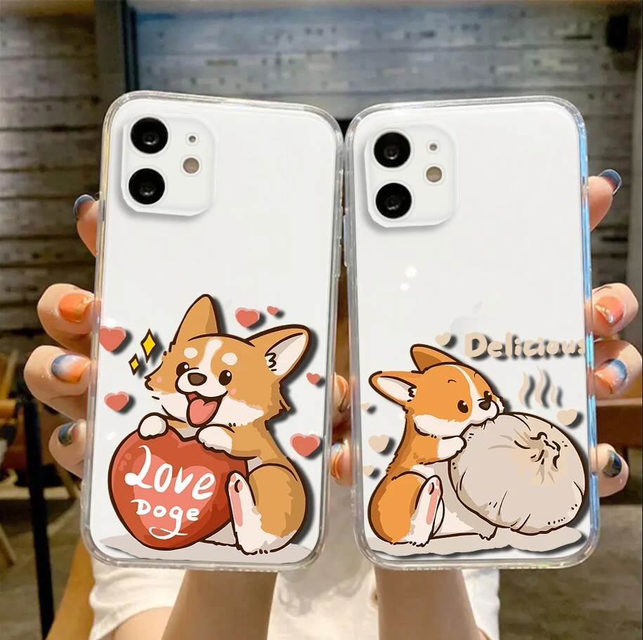 Мягкий чехол E20 Corgi для Redmi 6 6A 7 7A 8 8A 9 9A 9C 9T 10A 10C S2 K40 Note 5 Pro 9S 11